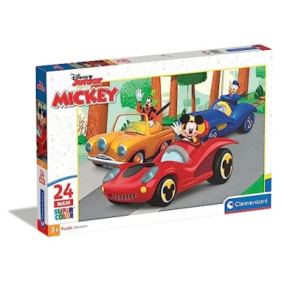 Image of Clementoni 24229 Supercolor Puzzle Disney Mickey 24 Maxi Pieces Jigsaw For Kids Age 3