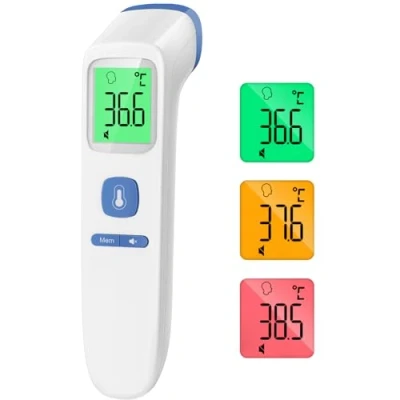 Image of Forehead Thermometer for Babies and Adults, Non Contact Infrared with Fever Alarm Memory Function, Accurate Fast Reading (White)