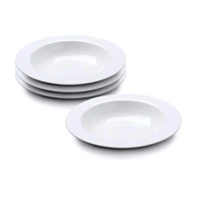 Image of WM Bartleet &amp; Sons 1750 TSET169 Set of 4 Porcelain Traditional Pasta, Spaghetti, Noodle Bowls, 26cm White