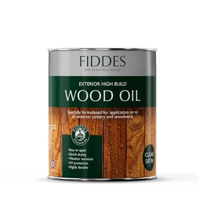 Image of Fiddes Exterior High Build Wood Oil 1 Litre