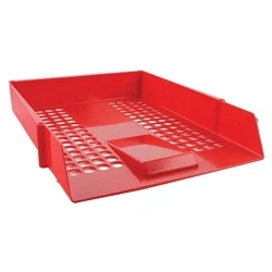 Image of Q Connect Letter Tray Red CP159KFRED Ref KF10055