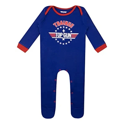 Image of Top Gun Baby Boys Sleepsuit Blue 0 3 Months