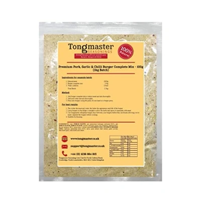 Image of Premium Pork, Garlic &amp; Chilli Burger Complete Mix 100g (1kg Batch)