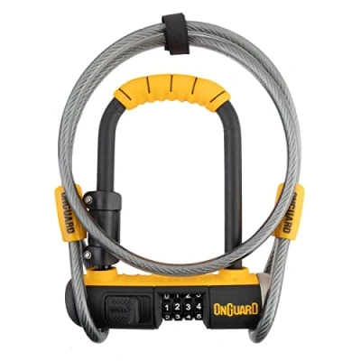 Image of ONGUARD Bulldog Mini Combo Lock w/ 4&#039; X10mm Cable yellow, one size