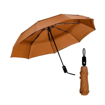Image of Mr. Pen Windproof Travel Umbrella, Tawny Glow, Automatic Umbrellas for Rain, Compact Umbrella Compact, Rain Windproof, Portable
