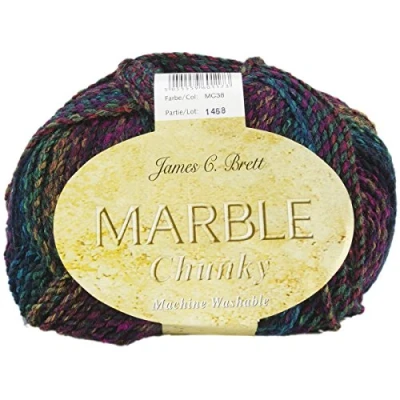 Image of James C Brett Marble Chunky Yarn, Acrylic, Multi Colour, 17.78 x 20.32 12.7 cm