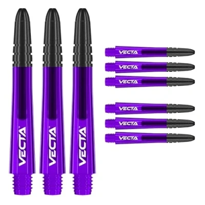 Image of WINMAU Dart Shaft Vecta Polycarbonate Stems 1 Set per pack (3 Darts Shafts in total) Professional Accessories Purple and Black Intermediate
