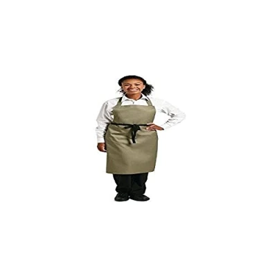 Image of Whites Bib Apron Polycotton Olive Kitchen Cooking Chefs Catering Restaurant