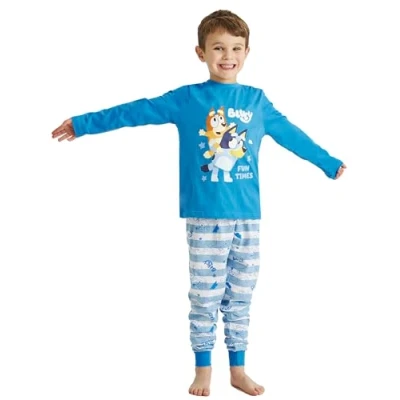 Image of Bluey Boys Pyjamas Bingo Fun Times Dog PJs Nightwear (Bluey Times, 5 6 Years)