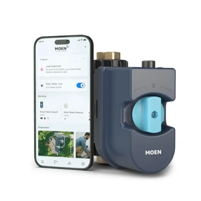 Image of Moen 900 001 Flo 3/4 inch Leak Detection Smart Home Water Security System, 0.75 to 1.25