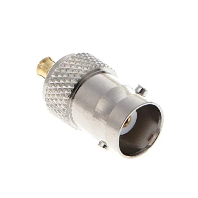 Image of Buwei BNC Female Jack to MCX Male Plug Straight RF Coax Coaxial Connector Adapter
