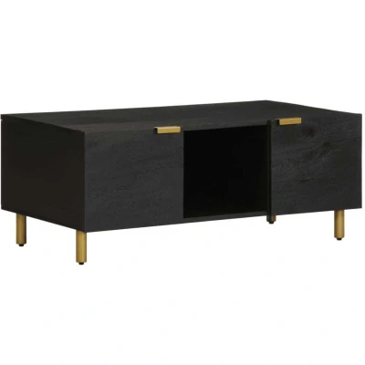 Image of vidaXL Coffee Table Black 100x54x40 cm Engineered Wood