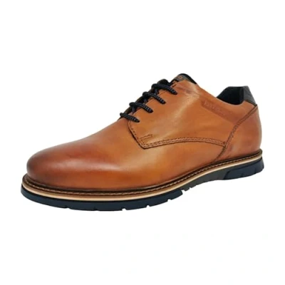 Image of bugatti Men&#039;s Sammy Comfort Low lace up Shoes, Cognac, 9 UK