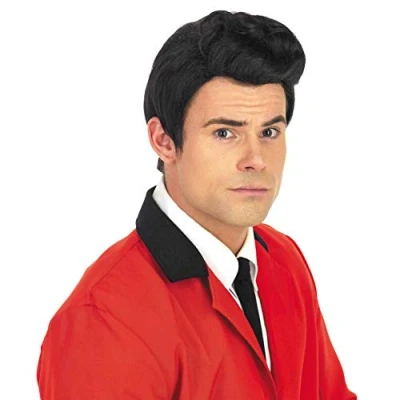 Image of Fun Shack Teddy Boy Wig for Men, 1950s Mens, Party Wigs 50s Adults, Black Hair Men One Size
