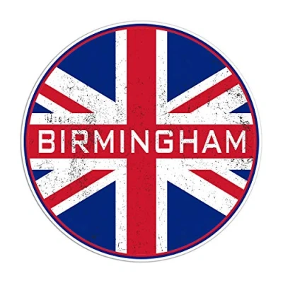 Image of 2 x 10cm Birmingham UK GB Vinyl Stickers Travel Sticker Laptop Luggage #23102 (10cm Wide)
