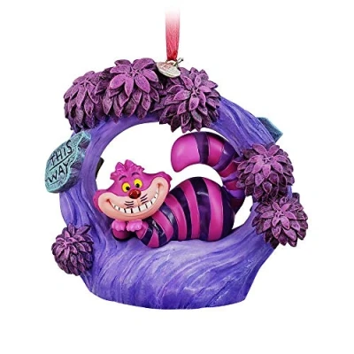 Image of Disney Cheshire Cat Light Up Living Magic Sketchbook Ornament Alice in Wonderland