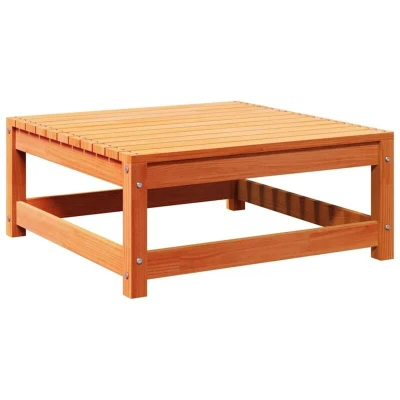 Image of vidaXL Garden Footstool Wax Brown 70x70x30 cm Solid Wood Pine