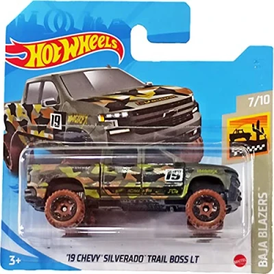 Image of Hot Wheels &#039;19 Chevy Silverado Trail Boss LT Baja Blazers 7/10 (80/250) 2021 Short Card