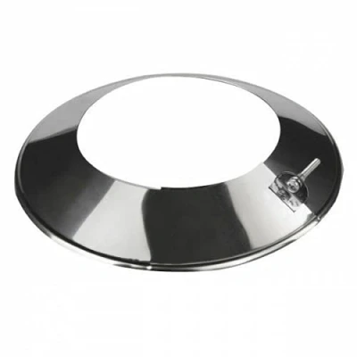 Image of Stainless Steel Pipe Collar Chimney Liner Flange Roof Rain Cover. (110mm)