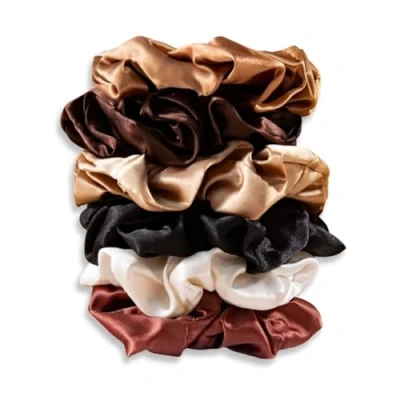 Image of 6 PCS Satin Scrunchies for Women, Big Hair No Damage, Large scrunchy Sleep, Oversized Thick Hair, Cute Band Curly