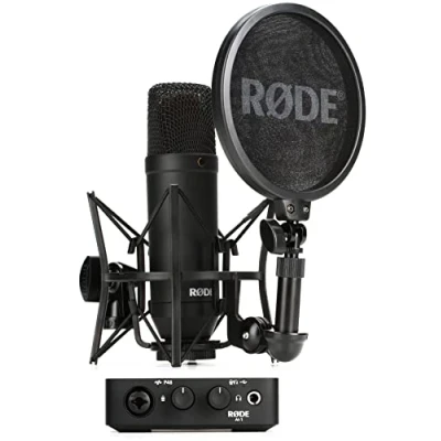 Image of RØDE Complete Studio Kit with NT1 Condenser Microphone &amp; AI 1 Audio Interface for Music Production, Vocal Recording, Streaming and Podcasting
