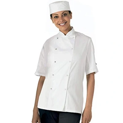 Image of Dennys short sleeve chefs jacket DD08ES White M