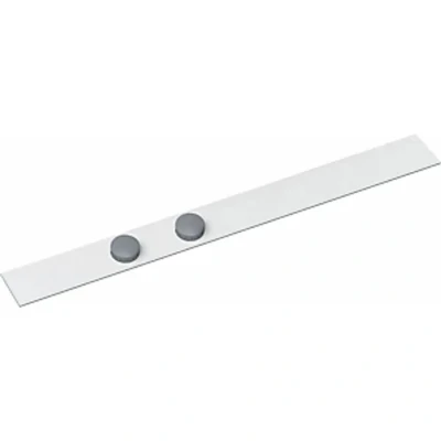 Image of Ferro Strip MAULstandard with 2 Magnets, Magnetic, self Adhesive, Scratch Resistant, 50 x 5 cm, White