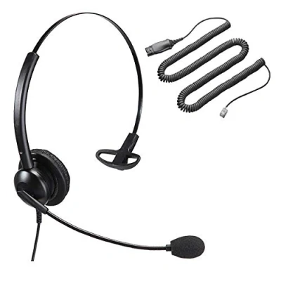 Image of Affordable Single Ear Noise Cancelling Office/Call Centre Headset With HIS Bottom Cable For Avaya IP 1608, 1616, 9601, 9608, 9611, 9611G, 9620, 9620C, 9620L, 9621, 9630, 9640 + many more