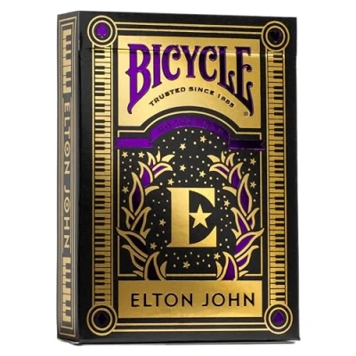 Image of Bicycle® Elton John Playing Cards 1 Deck, Air Cushion Finish, Professional, Superb Handling &amp; Durability, Great Gift For Card Collectors, Yellow