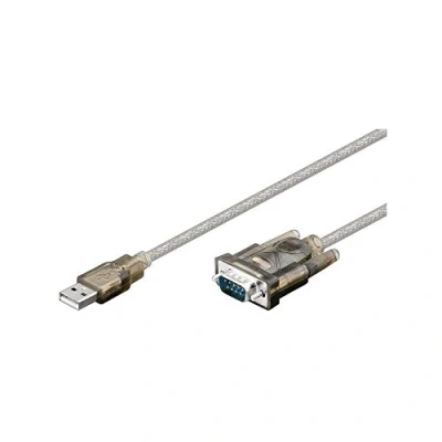 Image of Goobay 68875 USB Serial RS 232 Converter, Transparent, 1.5m Length