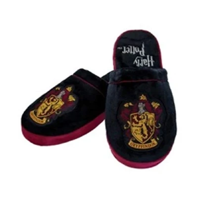 Image of Harry Potter Groovy Uk Gryffindor Adult Mule Slippers, 8/10 UK, Black/Burgundy