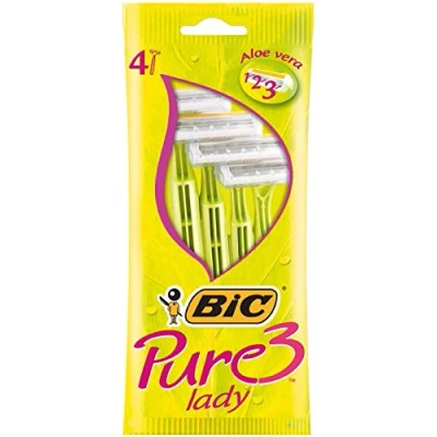 Image of BIC Pure 3 Lady with Aloe Vera Razor 4 Pack