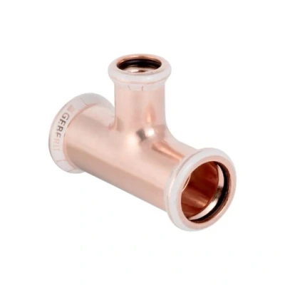 Image of Geberit Mapress 61240 Copper T Piece Reducer 22 x 15 15mm