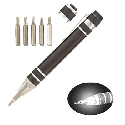 Image of 6 in1 LED Screwdriver Set Computer Laptop Mobile Repair Tool Precision Hex Philips Multifunctional