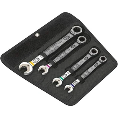 Image of Wera 05073295001 Joker SB Ratchet Combination Spanner Set, Imperial 4 Piece in Pouch