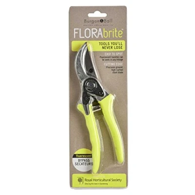 Image of RHS Florabrite Fluorescent Bypass Secateurs Yellow