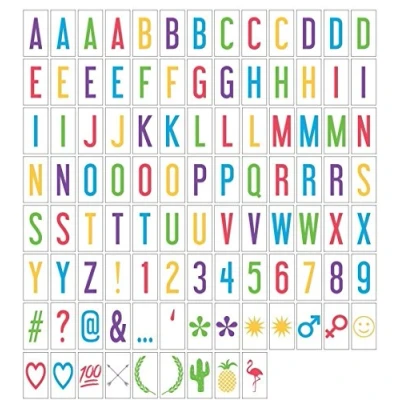 Image of Colour Letter Pack 100 Assorted LettersSuitable for A4 Light Box