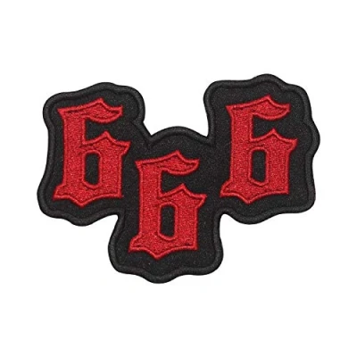 Image of 666 Devil Iron On Patch Sew Embroidered Patch/Badge for Clothes Shirts Jeans etc