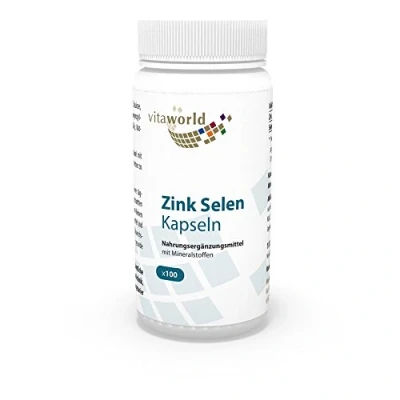 Image of Vita World Zinc Selenium 100 Capsules Made in Germany Vegan