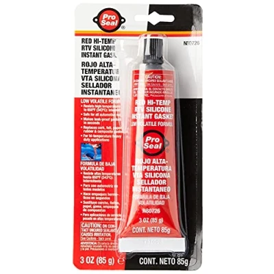 Image of ProSeal Sealpro 80726 High Temperature RTV Silicone Instant Gasket, Red