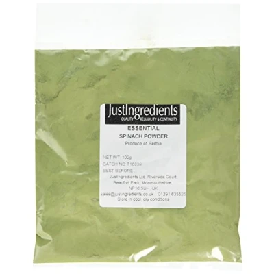 Image of JustIngredients Essentials Spinach Powder 100 g (Pack of 4)