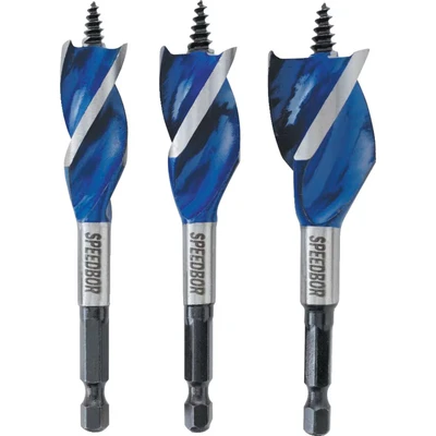 Image of Irwin 1922006 3 Piece 6X Blue Groove Stubby Wood Bit Set
