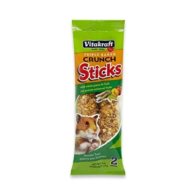 Image of Vitakraft Hamster Whole Grains &amp; Fruit Treat Sticks 2 Pack, 4 Ounce