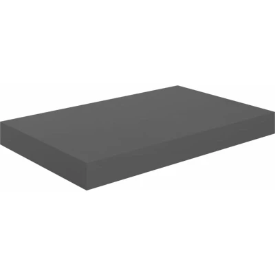Image of vidaXL Floating Wall Shelf High Gloss Grey 40x23x3.8 cm MDF