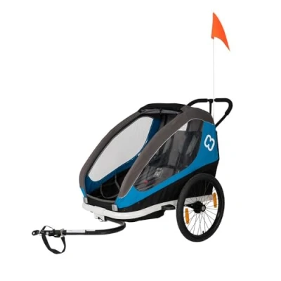 Image of hamax Traveller Child Bike Seat: Blue/Grey