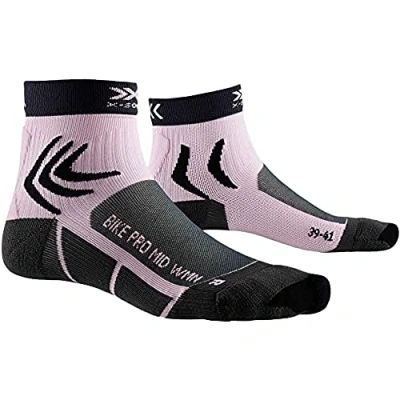 Image of X Socks Women Bike Pro Charcoal/Magnolia Purple, Size: 41 42
