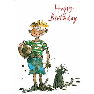 Image of Woodmansterne Quentin Blake Birthday Card Mud