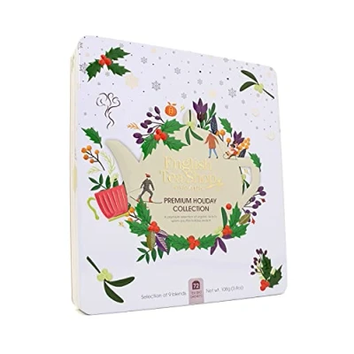 Image of English Tea Shop Premium Holiday Collection White Gift Tin 72 Bag Sachets 108g