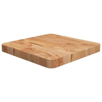 Image of vidaXL Solid Oak Wood Square Table Top 40x40x4 cm Light Brown Varnished Versatile Use for Coffee Tables, Side Dining Areas, and More