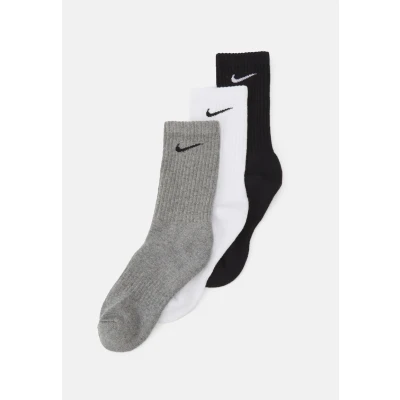 Image of Nike Performance Everyday CUSH CREW 3 PACK Sports socks, Size: 8 11, White/carbon heather/black